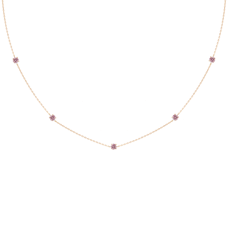 Passage Pink Diamond Station Choker Necklace - PRMAL