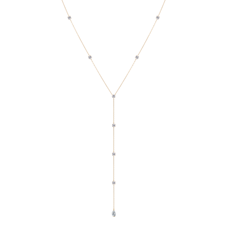 Passage Station Marquise Lariat Necklace - PRMAL