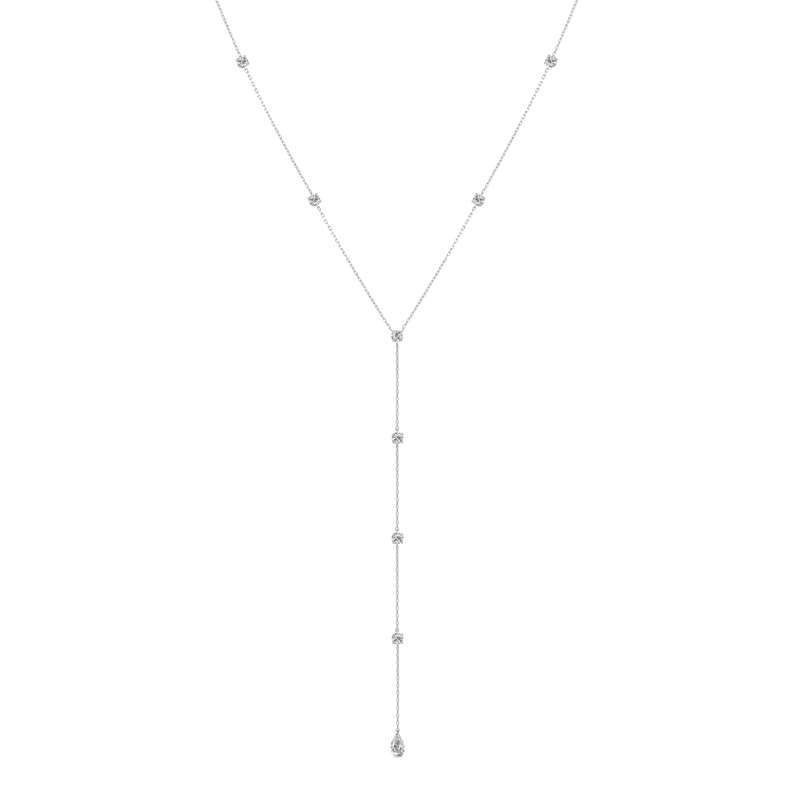 Passage Station Marquise Lariat Necklace - PRMAL