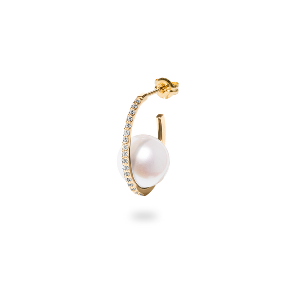 Pearl Oval Earring M - PRMAL