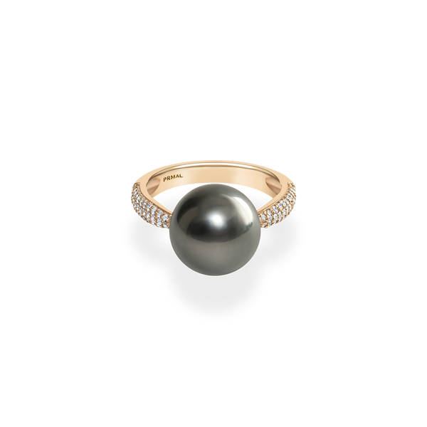 Grand Black Pearl Oval Dome Ring - PRMAL