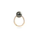 Grand Black Pearl Oval Dome Ring - PRMAL