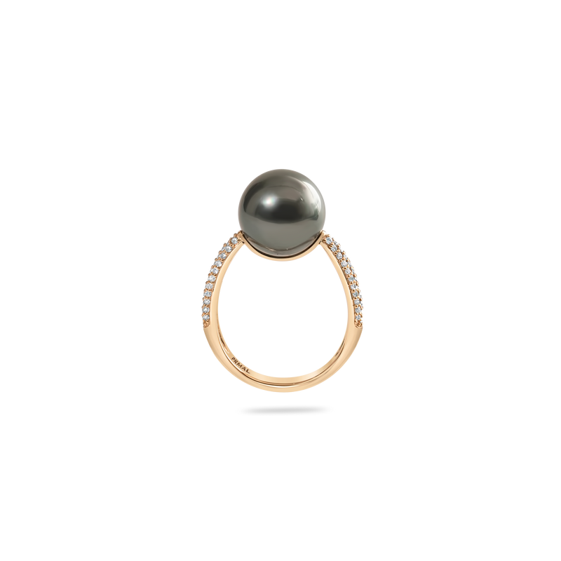 Grand Black Pearl Oval Dome Ring - PRMAL