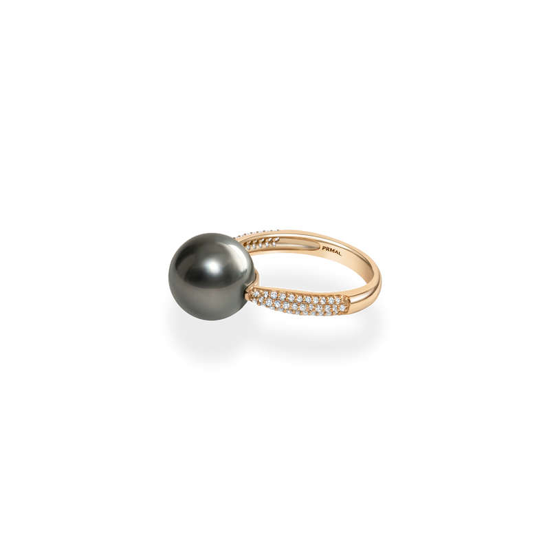 Grand Black Pearl Oval Dome Ring - PRMAL