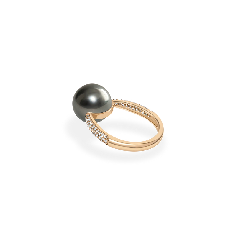 Grand Black Pearl Oval Dome Ring - PRMAL