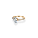 Infinity Hug Pave Ring [Oval] - PRMAL