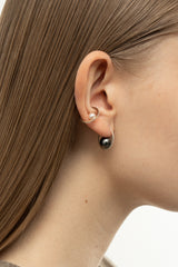 Black Pearl Oval Earring M - PRMAL