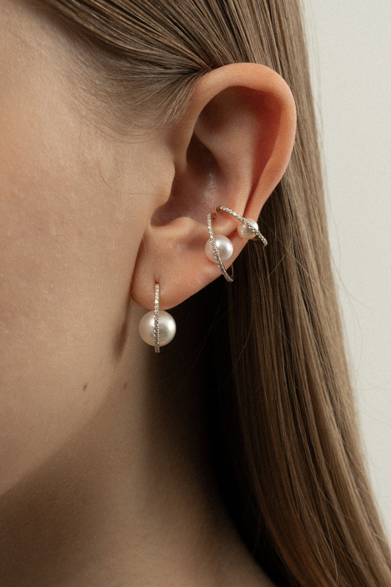 Pearl Oval Earring M - PRMAL