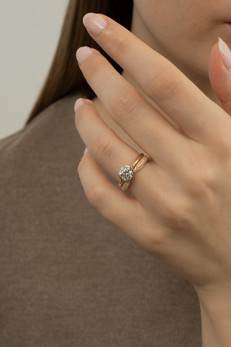 Pave Dome Open Ring - PRMAL