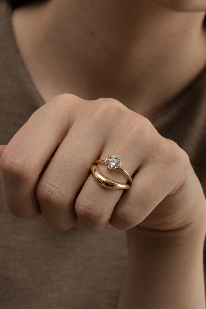 Infinity Clamp Ring [Round] - PRMAL