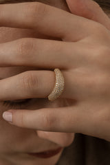 Pave Wave Dome Ring - PRMAL