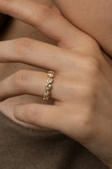 Heart Half Eternity Ring - PRMAL