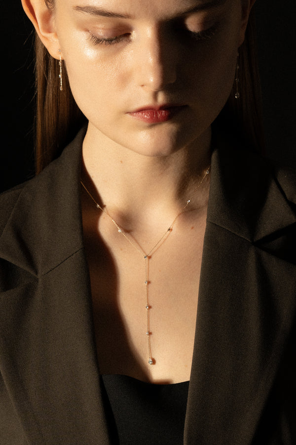 Passage Station Marquise Lariat Necklace - PRMAL