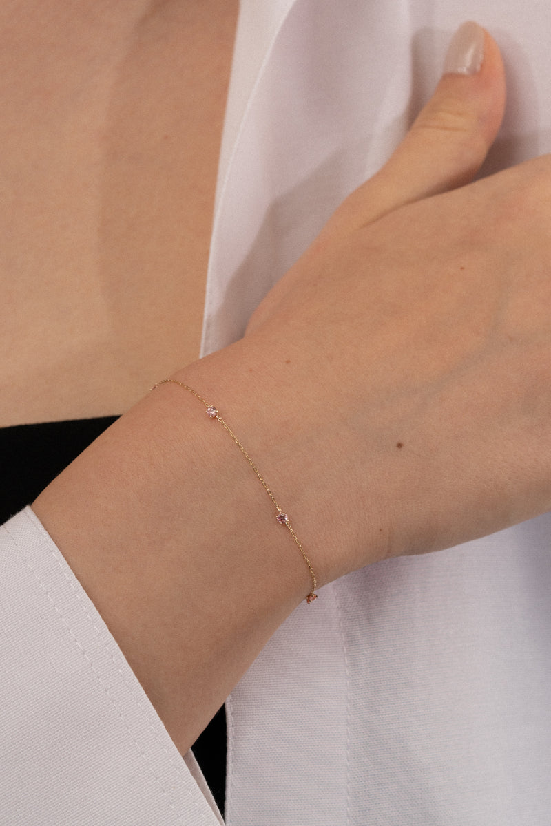 Passage Pink Diamond Station Bracelet - PRMAL