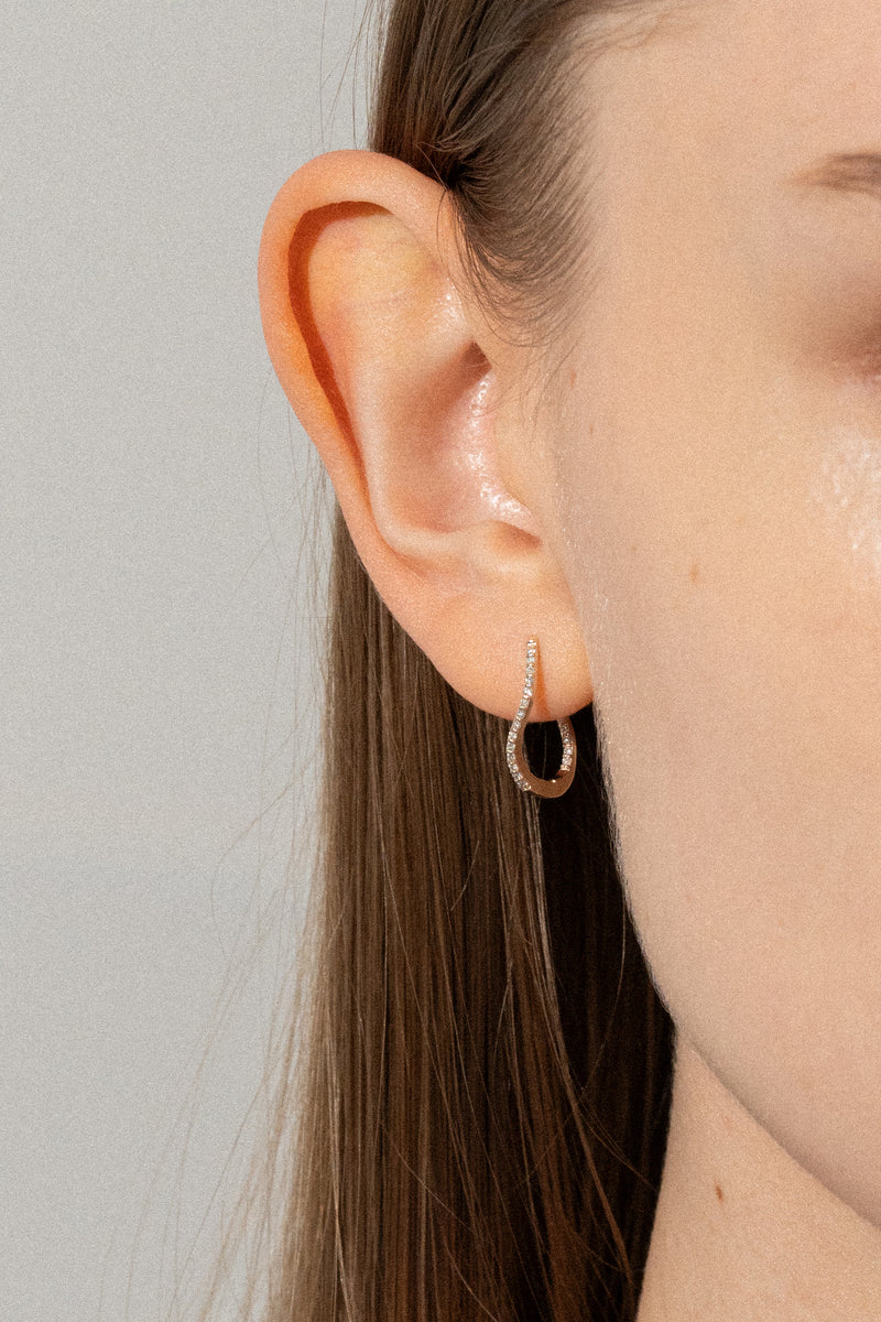 Wave Hoop Earring S - PRMAL