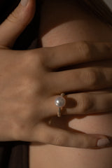 Pearl Oval Dome Ring - PRMAL