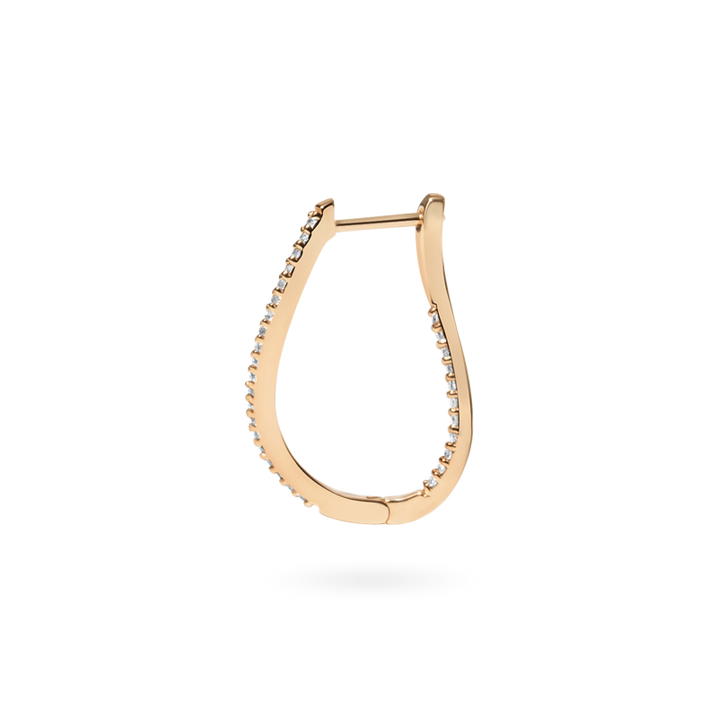 Wave Hoop Earring M - PRMAL