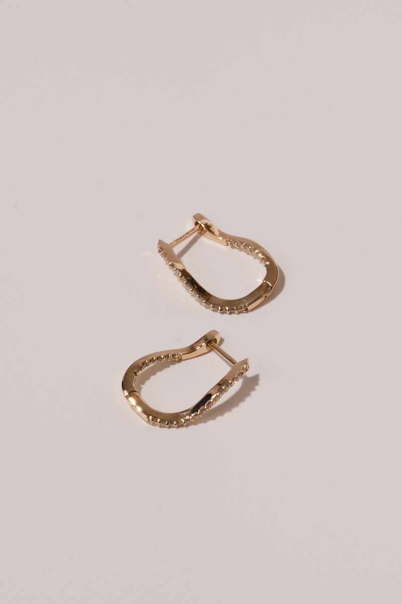 Wave Hoop Earring S - PRMAL