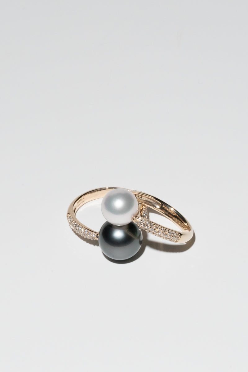 Grand Black Pearl Oval Dome Ring - PRMAL