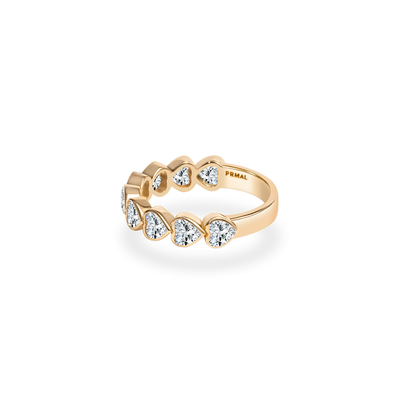 Heart Half Eternity Ring - PRMAL