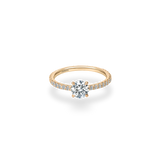 Velle Solitaire Pave Ring