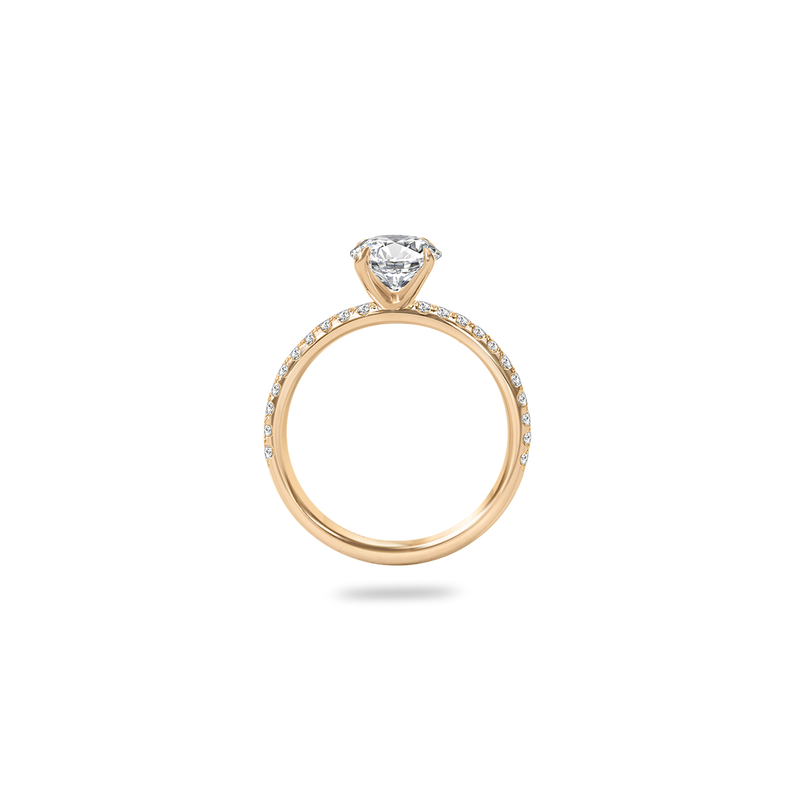 Velle Solitaire Pave Ring - PRMAL