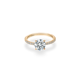 Velle Solitaire Pave Ring