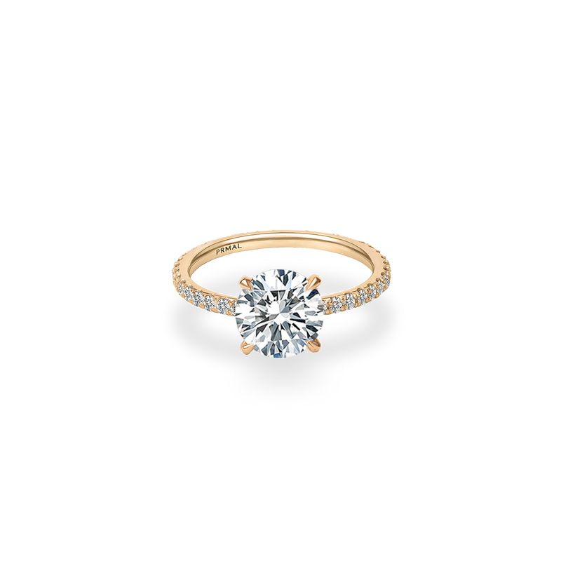 Velle Solitaire Pave Ring - PRMAL