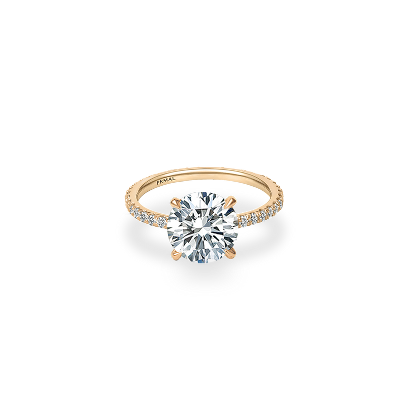 Velle Solitaire Pave Ring - PRMAL