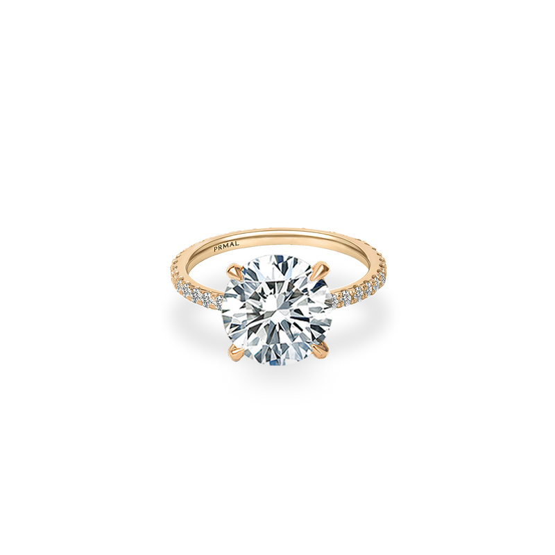 Velle Solitaire Pave Ring - PRMAL