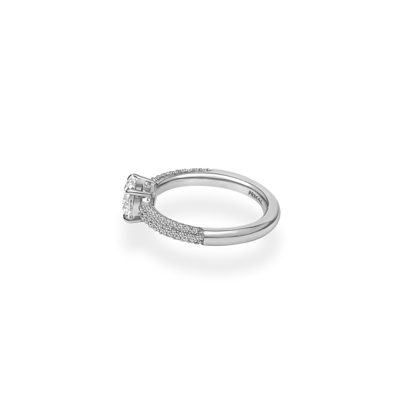 Infinity Hug Pave Ring [Round] - PRMAL