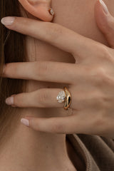 Infinity Wave Dome Ring [Pear] - PRMAL