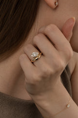 Infinity Wave Dome Ring [Pear] - PRMAL