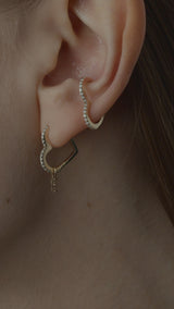 Heart Hoop Earring M - PRMAL