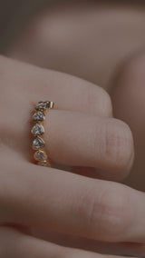 Heart Half Eternity Ring - PRMAL