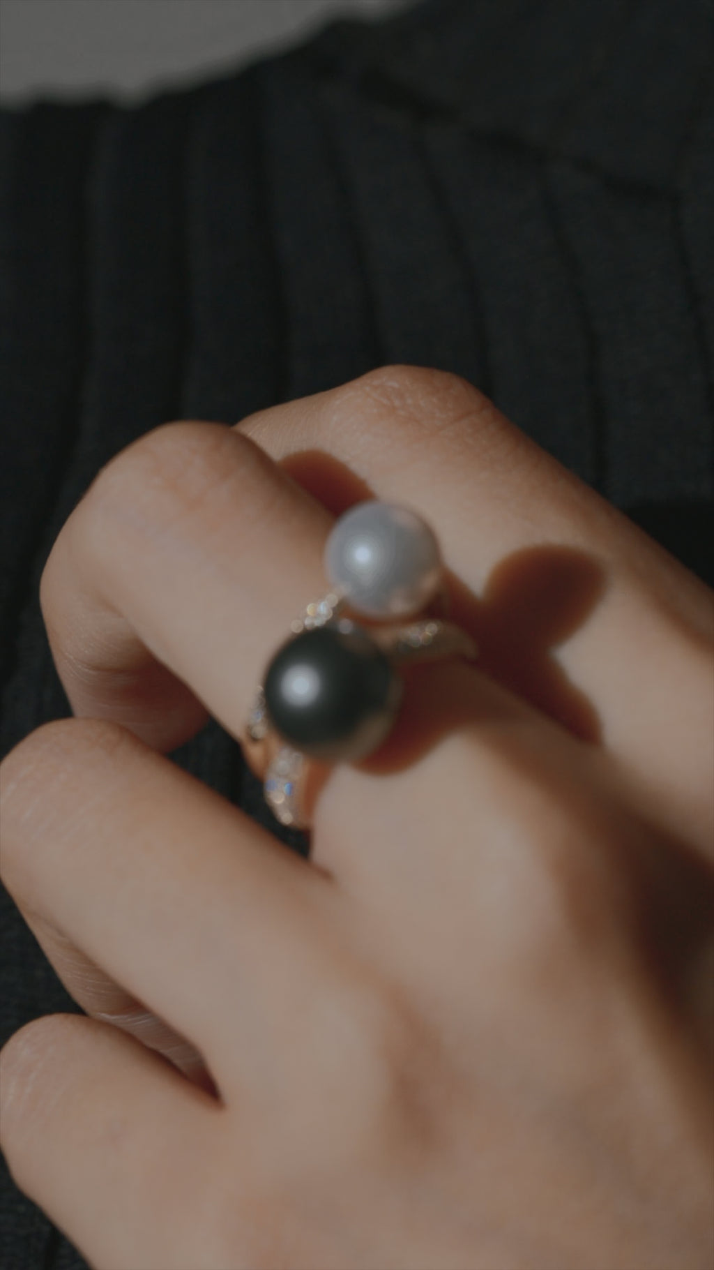 Grand Black Pearl Oval Dome Ring - PRMAL