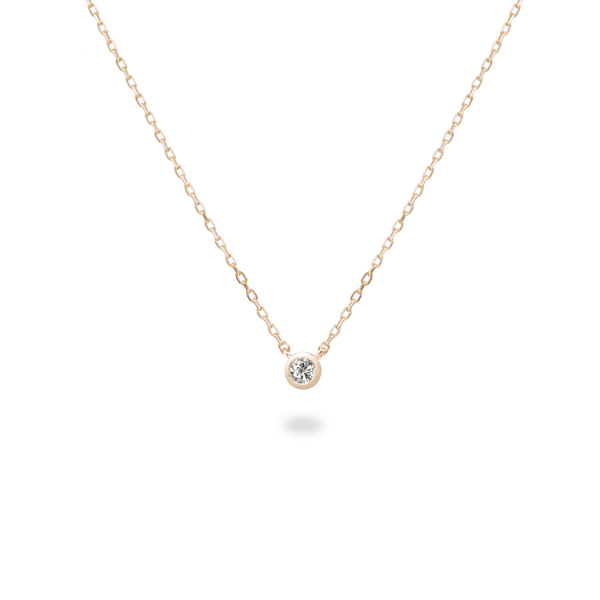 0.05ct Bezel Diamond Necklace