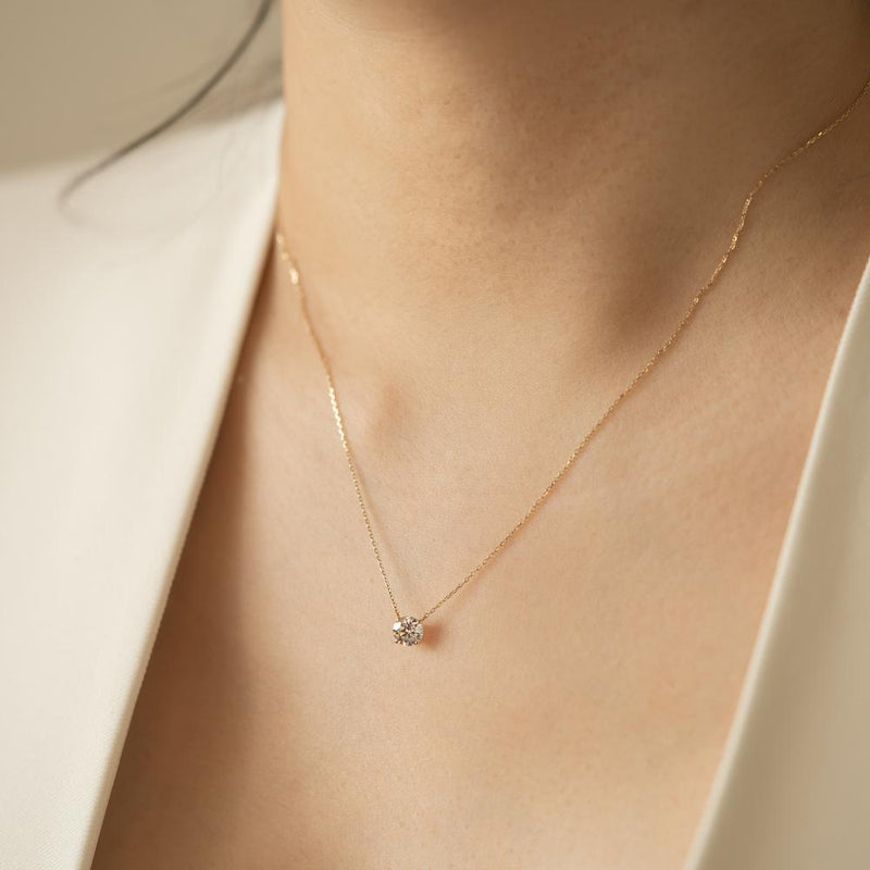 Sparkling 5 Carat Moissanite Diamond Necklace for Women | Roxari