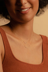Pave Long Curve Necklace | PRMAL